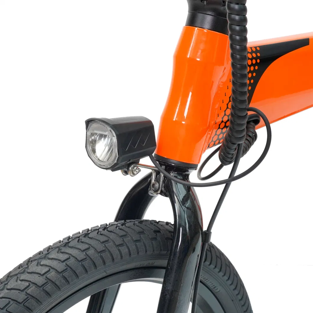 New Model Foldable 26inch 48V High Carbon Steel Lithium Battery Moutain Electric Bike with Light