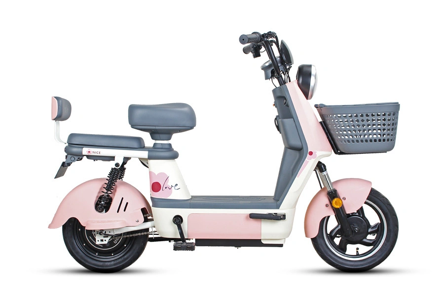 Good Assistant for Urban Commuting 350W 48V Lithium Battery Electric Motorcycle with Cargo Basket Electric Scooter